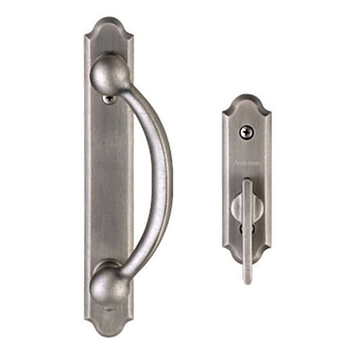 Andersen Frenchwood Gliding Door Trim Encino, 2 Panel Interior & Exterior - Distressed Nickel - Andersen Frenchwood Gliding Door Trim Encino, 2 Panel Interior & Exterior - Distressed Nickel