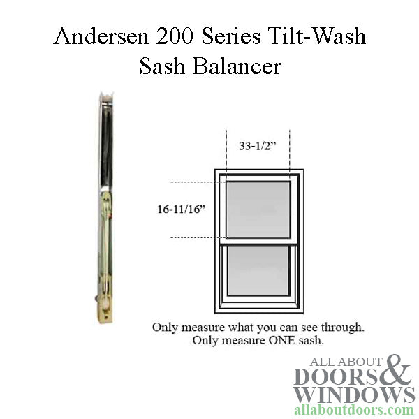 Andersen 200 Series Tilt-Wash Double Hung Sash Balancer - M936 - Andersen 200 Series Tilt-Wash Double Hung Sash Balancer - M936