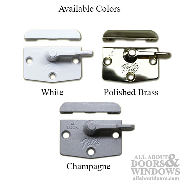 Sash Lock, Pella Designer Series 3 hole w/ Keeper - Choose Color - Sash Lock, Pella Designer Series 3 hole w/ Keeper - Choose Color