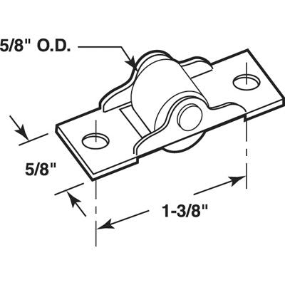 Sliding Door Rollers 5/8 inch Diameter - Nylon - Sliding Door Rollers 5/8 inch Diameter - Nylon