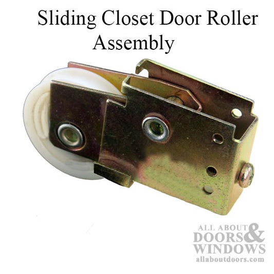 Roller Assembly, Mirror Sliding Door 1-1/2  Nylon Wheel