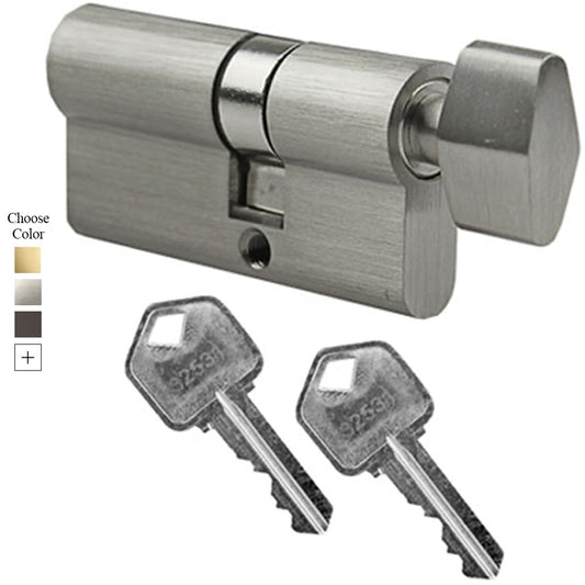 Pella Key Cylinder With Thumb Turn Fits Storm Doors Includes Kwikset Keys