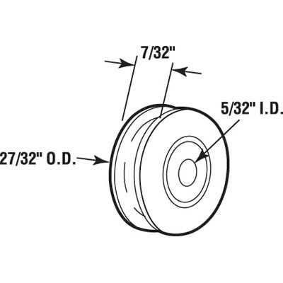 Roller (Grooved) - Sliding Windows, Steel Ball Bearing - Steel - Roller (Grooved) - Sliding Windows, Steel Ball Bearing - Steel