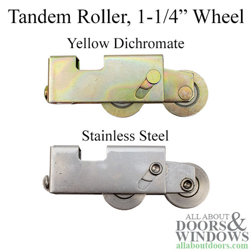 Sliding Door Roller 1.25 Inch Dual Wheels With 1.25 Inch Tall Steel Housing - Sliding Door Roller 1.25 Inch Dual Wheels With 1.25 Inch Tall Steel Housing