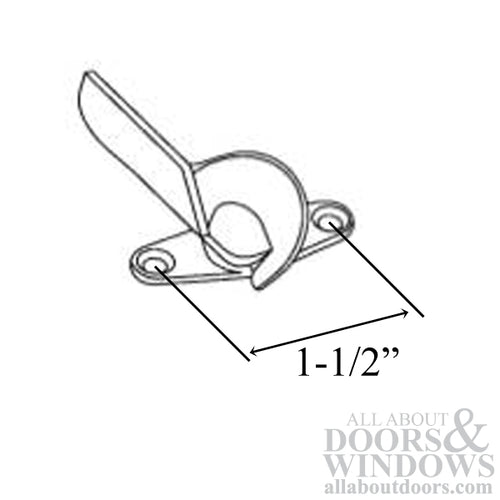 CLEARANCE: Sweep Latch Pair, 1-1/2” Screw Spacing, Die Cast - CLEARANCE: Sweep Latch Pair, 1-1/2” Screw Spacing, Die Cast