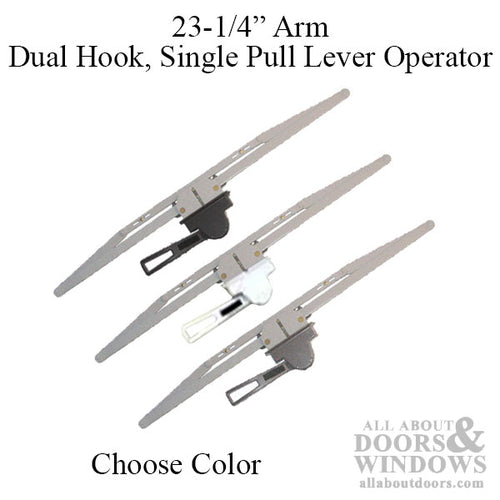 Operator, Dual Hook, Lever, 23-1/4” - longer “F” plate - Operator, Dual Hook, Lever, 23-1/4” - longer “F” plate