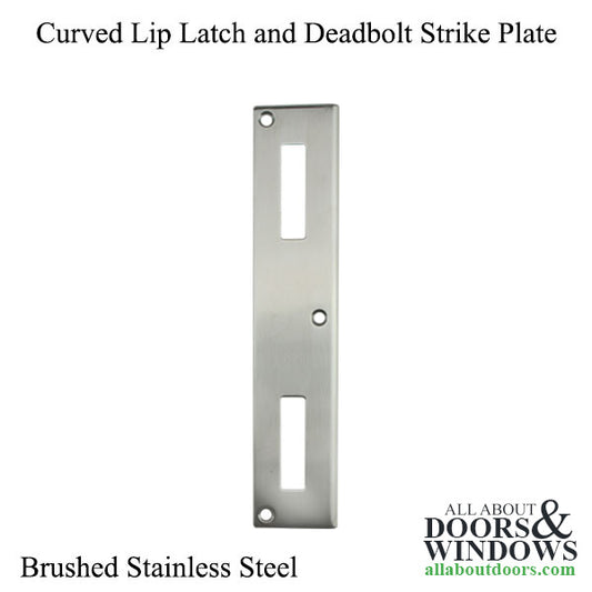 P3000 Passive Latch and Deadbolt, Curved Lip Strike Plate