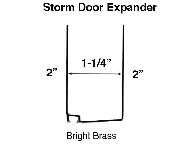 Expander, 1-1/4 thick, 35-3/16 inch Storm Door - Bright Brass - Expander, 1-1/4 thick, 35-3/16 inch Storm Door - Bright Brass