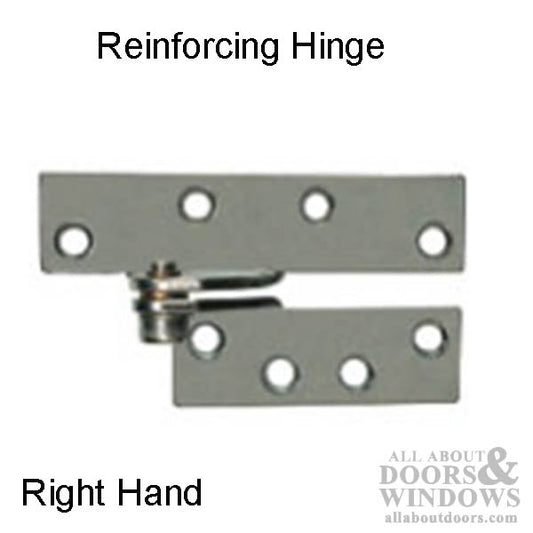 Reinforcing hinge, Left Hand - US26D Satin Chrome