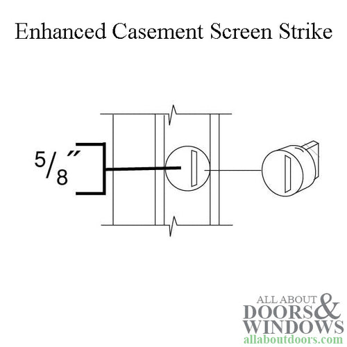 Andersen Enhanced Casement Strike For Insect Screen Casement Windows Tan - Andersen Enhanced Casement Strike For Insect Screen Casement Windows Tan