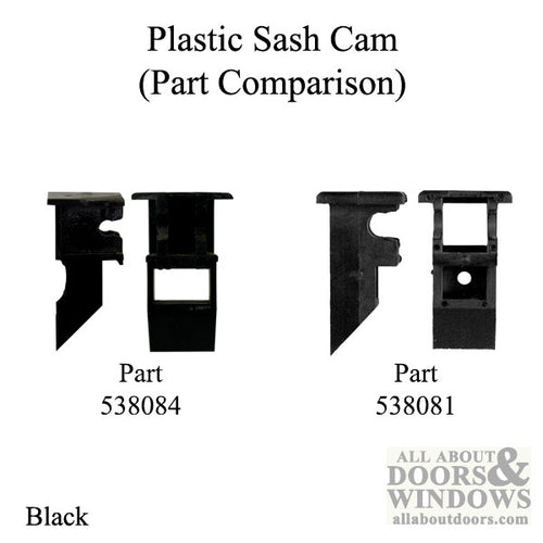 Sash Cam Single Hung, Plastic - Black - Sash Cam Single Hung, Plastic - Black