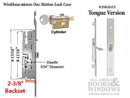 One Motion Lock, Key Above Handle, Tongue Version 81-1/2