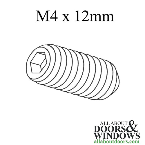 Hoppe Sliding Door Thumb Latch Set Screw  M4 x 12mm - Hoppe Sliding Door Thumb Latch Set Screw  M4 x 12mm