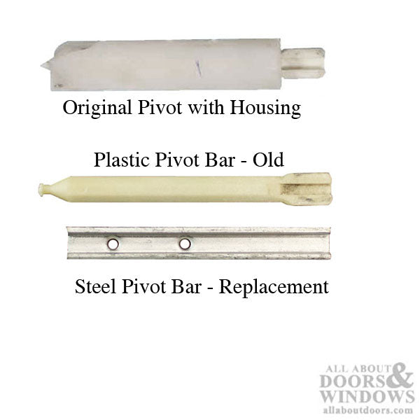 Discontinued Plastic Pivot Bar Assembly, Vinyl Window parts - Discontinued Plastic Pivot Bar Assembly, Vinyl Window parts