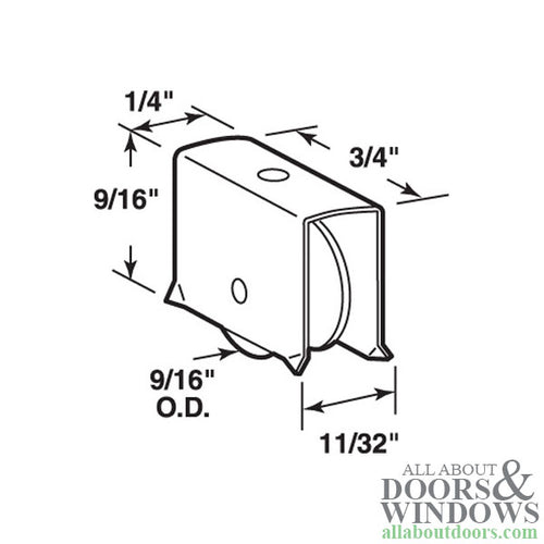 Roller Assembly (Grooved) - Sliding Windows, Showcase / Storm - Steel - Roller Assembly (Grooved) - Sliding Windows, Showcase / Storm - Steel