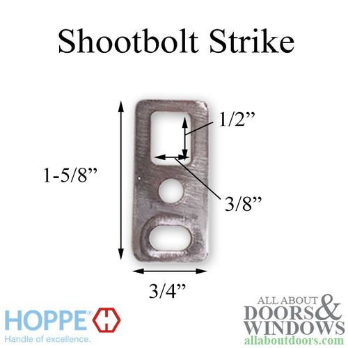 HOPPE Strike Plate Shootbolt Stainless Steel - HOPPE Strike Plate Shootbolt Stainless Steel