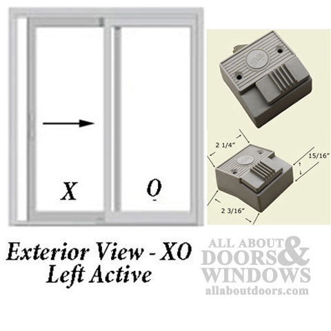 Security Foot bolt,   XO / LH Sliding Door - Champagne - Security Foot bolt,   XO / LH Sliding Door - Champagne