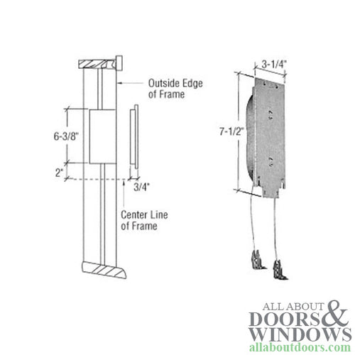 Side Mount Sash Balance, Wood Window - 12 Lbs - Side Mount Sash Balance, Wood Window - 12 Lbs
