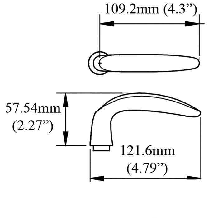 Atlanta Lever Handle for Active/Inactive Handlesets - Dark Bronze Metallic - Atlanta Lever Handle for Active/Inactive Handlesets - Dark Bronze Metallic
