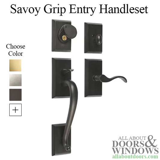 Savoy Grip Entry Handleset for Multipoint Locks Schlage 5 Pin Keyway