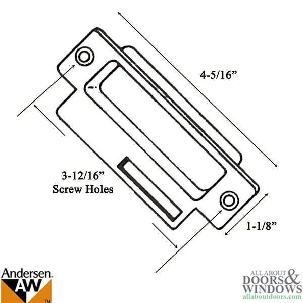 Andersen Screen Door Handle, 2 Panel Inside - Stone - Andersen Screen Door Handle, 2 Panel Inside - Stone