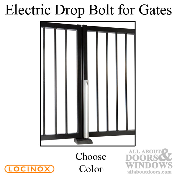 Locinox Electric Drop Bolt for Gates - Choose Color - Locinox Electric Drop Bolt for Gates - Choose Color