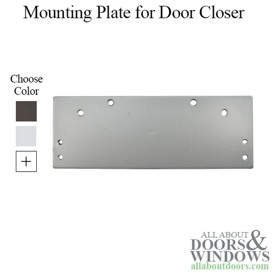 Drop Plate, Mounting Plate for Door Closer - Choose Color