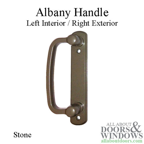 Andersen Gliding Door Albany Handle, Left Interior/Right Exterior - Stone - Andersen Gliding Door Albany Handle, Left Interior/Right Exterior - Stone