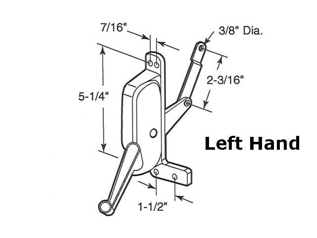 Operator, Type 1 Awning Window, Stanley  Left Hand - Operator, Type 1 Awning Window, Stanley  Left Hand