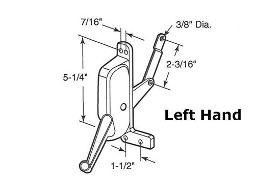 Operator, Type 1 Awning Window, Stanley  Left Hand - Operator, Type 1 Awning Window, Stanley  Left Hand