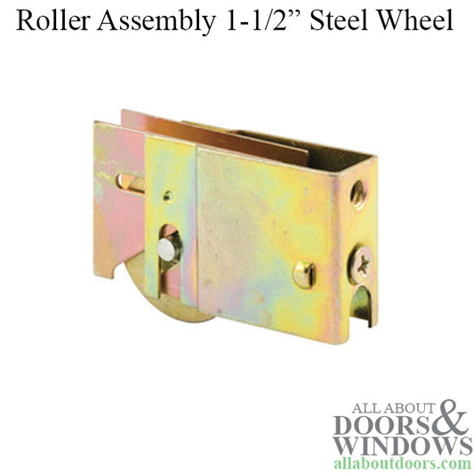 Sliding Door Roller With Plain Back 1.5 Inch Steel Wheel With Adjustable Steel Housing