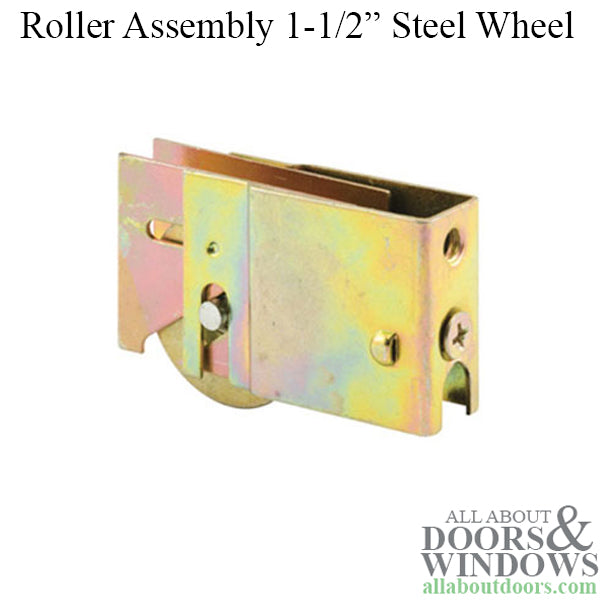 Sliding Door Roller With Plain Back 1.5 Inch Steel Wheel With Adjustable Steel Housing - Sliding Door Roller With Plain Back 1.5 Inch Steel Wheel With Adjustable Steel Housing