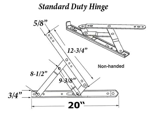 4 Bar Commercial Window Hinge, 7/8 x 20 in. Heavy Duty Window Track, Truth - Stainless Steel - 4 Bar Commercial Window Hinge, 7/8 x 20 in. Heavy Duty Window Track, Truth - Stainless Steel