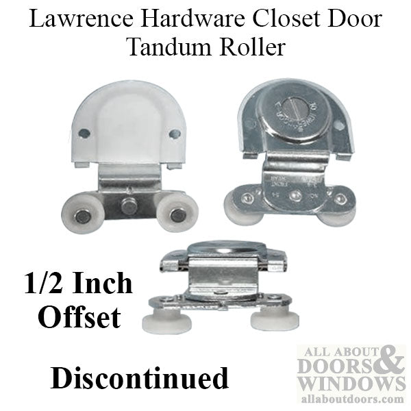 2 Wheel, 3/4 inch Dia., 1/2 offset - Back Closet Door Roller - 2 Wheel, 3/4 inch Dia., 1/2 offset - Back Closet Door Roller