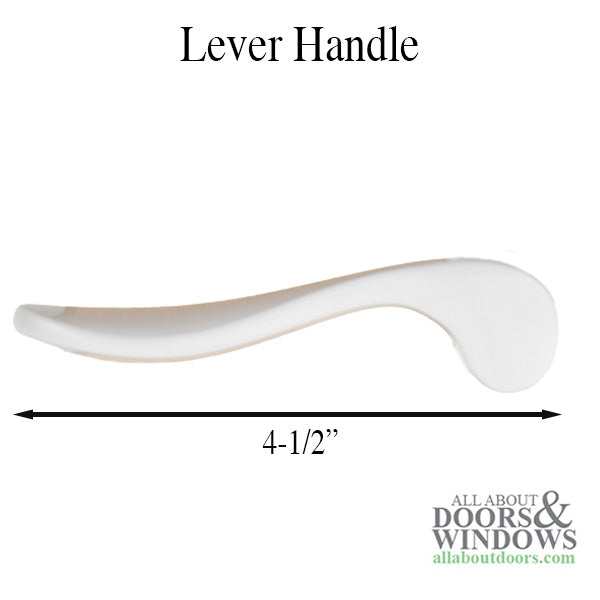 Truth Modern Lever Set, Handles only, No set screws - White - Truth Modern Lever Set, Handles only, No set screws - White