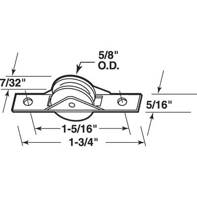 Roller Assembly (Grooved) - Sliding Windows, Steel / Nylon - Roller Assembly (Grooved) - Sliding Windows, Steel / Nylon