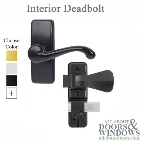 Surface Mount Storm Door Handle with Non Keyed Deadbolt - Surface Mount Storm Door Handle with Non Keyed Deadbolt