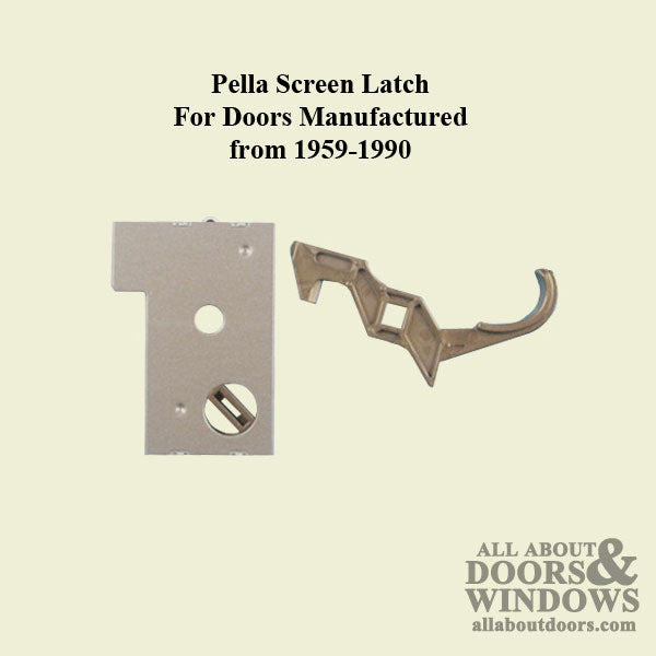 Pella Screen Door Latch Only - Short Handle, Pre 807 - Pella Screen Door Latch Only - Short Handle, Pre 807