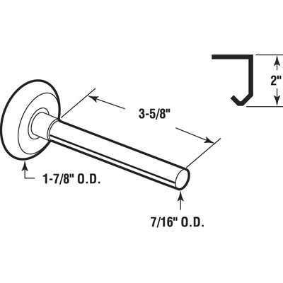 Roller - Standard - Nylon - 1 7/8 wheel Diameter - Roller - Standard - Nylon - 1 7/8 wheel Diameter