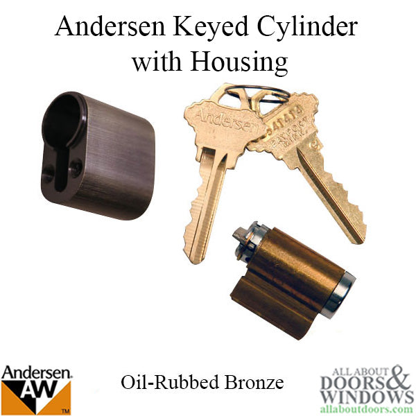 Andersen Keyed Cylinder with Housing - Oil Rubbed Bronze - Andersen Keyed Cylinder with Housing - Oil Rubbed Bronze