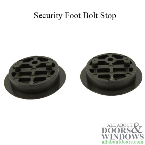 Pella Round Security Foot Bolt Stop, Old Style for Sliding Doors - Pella Round Security Foot Bolt Stop, Old Style for Sliding Doors