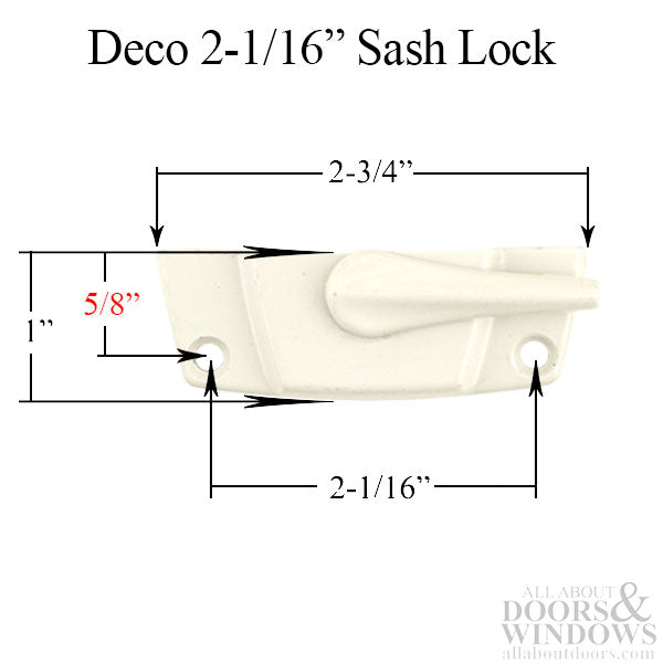 Sash Lock, 2-1/16