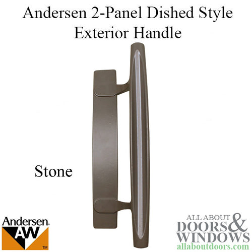 Handle, Exterior Andersen 2 panel Dished Style - Stone - Handle, Exterior Andersen 2 panel Dished Style - Stone