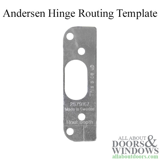 Hinge Routing Template for Andersen Hinge Replacement