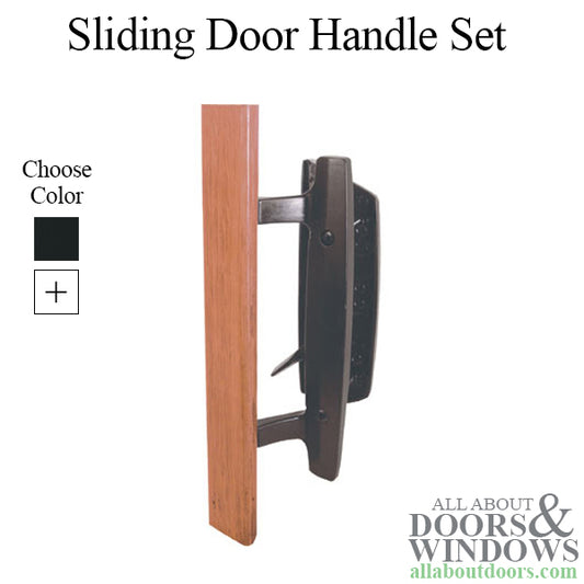 Sliding Patio Door Handle Set 3-15/16 Screw Holes - Choose Color