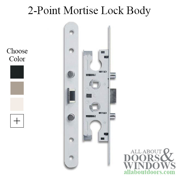 Pella 2 Point Bolt Mortise Lock Body, Storm Door - Choose Color - Pella 2 Point Bolt Mortise Lock Body, Storm Door - Choose Color