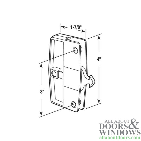 Latch & Pull with Security Lock for Sliding Screen Door - Black - Latch & Pull with Security Lock for Sliding Screen Door - Black