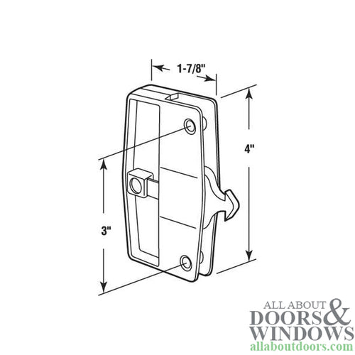 Latch & Pull with Security Lock for Sliding Screen Door - Black - Latch & Pull with Security Lock for Sliding Screen Door - Black