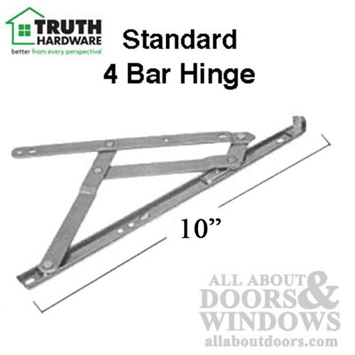 4 Bar Hinges 10 inch Window Track, Truth 34.18 - 4 Bar Hinges 10 inch Window Track, Truth 34.18