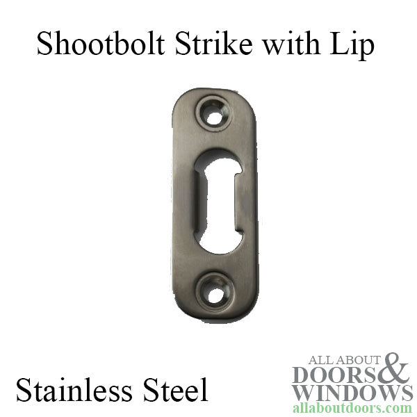 Marvin Shootbolt Strike with Lip - Stainless Steel - Marvin Shootbolt Strike with Lip - Stainless Steel